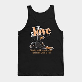 Dobie Mom print Funny Gift for Doberman Dog Mom Tank Top